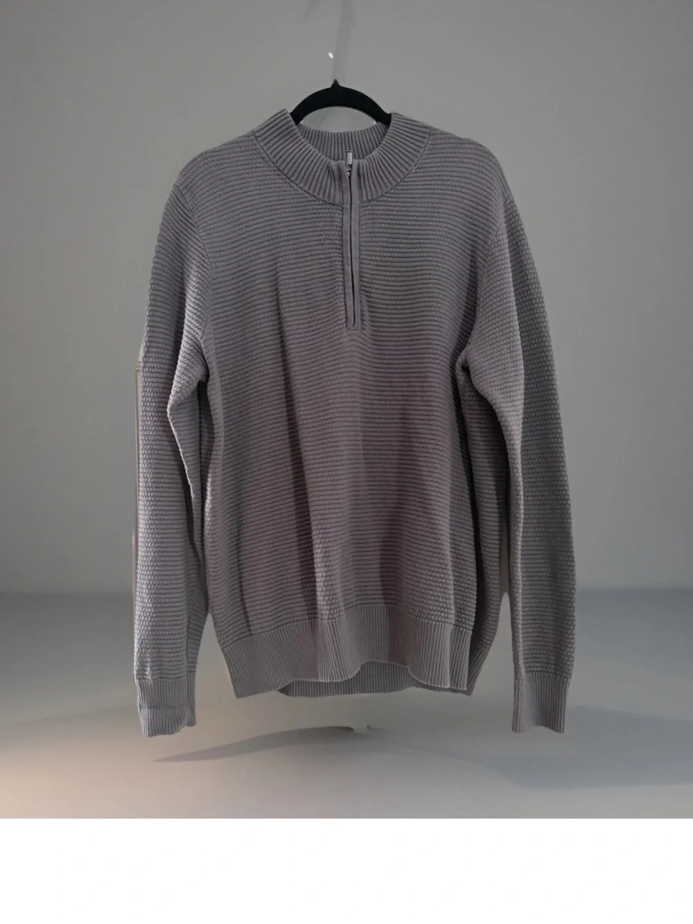 Tommy John Gray Quarter Zip Sweater Mens 2XL Cotton Modal